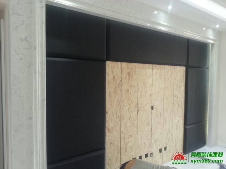 電視背景墻軟包安裝，施工示意圖